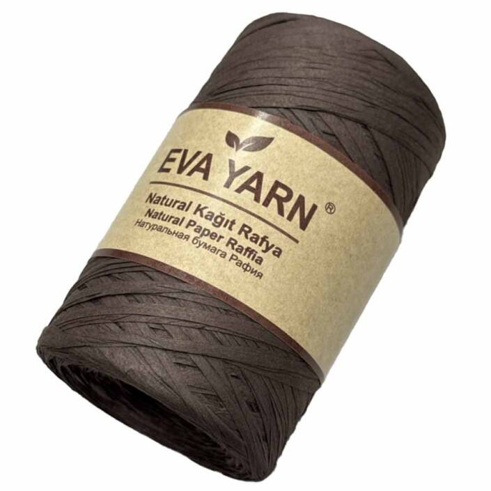 EvaYarn Yerli Rafya İpi ( 150 Gram ) Acı Kahve - 1