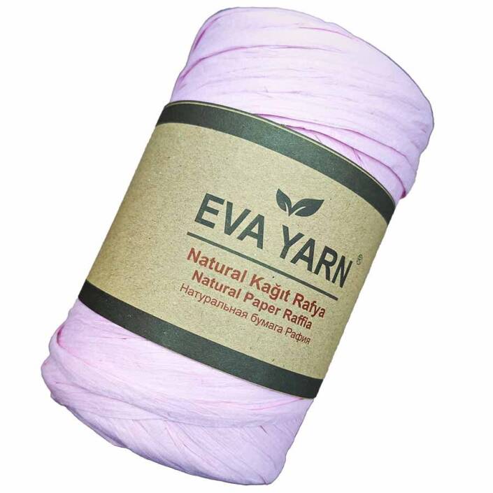 EvaYarn Yerli Rafya İpi ( 150 Gram ) Açık Pembe - 1