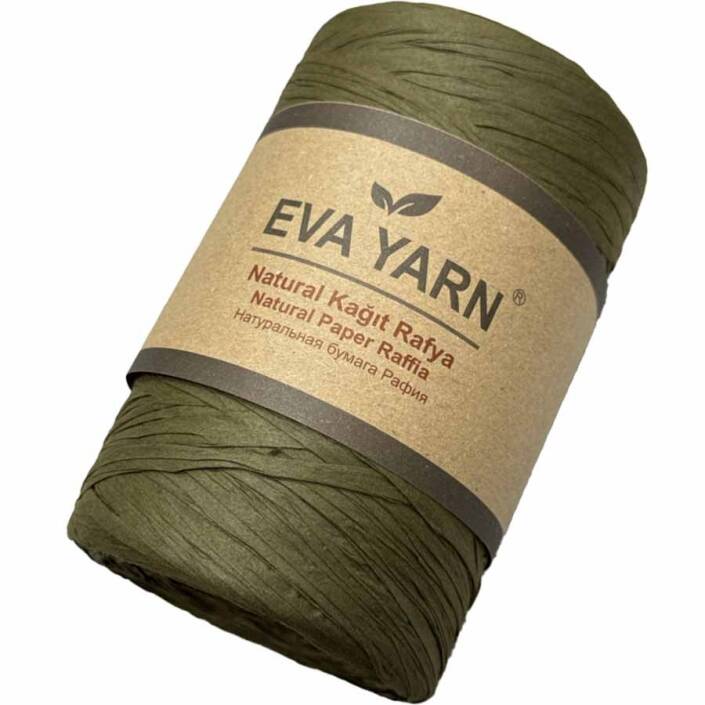 EvaYarn Yerli Rafya İpi ( 150 Gram ) Haki - 1