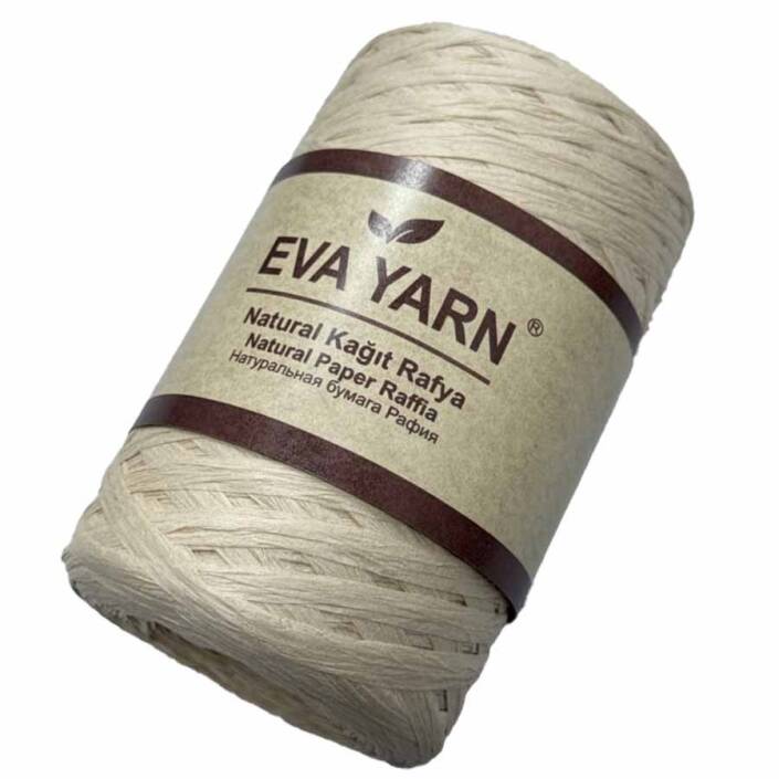 EvaYarn Yerli Rafya İpi ( 150 Gram ) Krem - 1