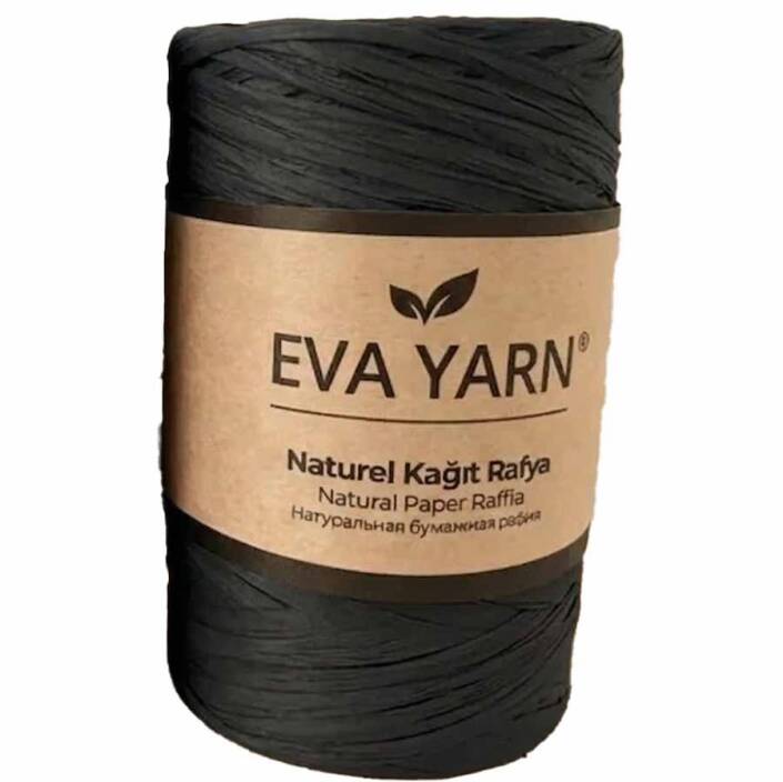 EvaYarn Yerli Rafya İpi ( 150 Gram ) Siyah - 1