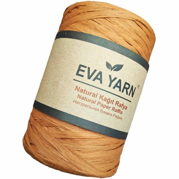 EvaYarn Yerli Rafya İpi ( 150 Gram ) Taba - 1