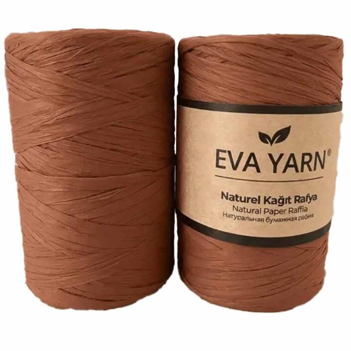 EvaYarn Yerli Rafya İpi ( 150 Gram ) Taba - 3