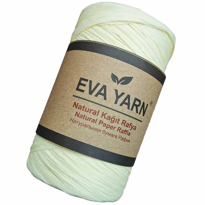 EvaYarn Yerli Rafya İpi ( 150 Gram ) Tatlı Krem - 1