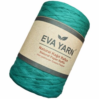 EvaYarn Yerli Rafya İpi ( 150 Gram ) Zümrüt Yeşili - Orivyum