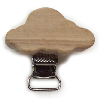 Figürlü Ahşap Emzik Klipsi Bulut - Orivyum