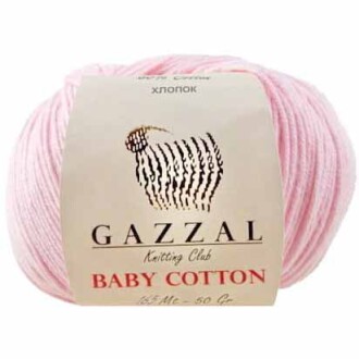 Gazzal Baby Cotton Örgü İpi 3411 Açık Pembe - Gazzal 