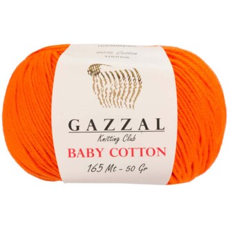 Gazzal Baby Cotton Örgü İpi 3419 Turuncu - Gazzal 