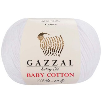 Gazzal Baby Cotton Örgü İpi 3432 Beyaz - Gazzal 