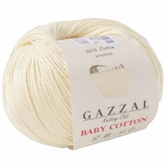 Gazzal Baby Cotton Örgü İpi 3437 Krem - Gazzal 