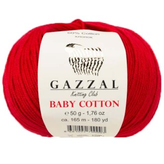 Gazzal Baby Cotton Örgü İpi 3439 Koyu Kırmızı - Gazzal 
