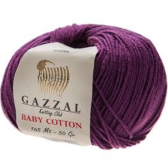 Gazzal Baby Cotton Örgü İpi 3441 Mürdüm - Gazzal 