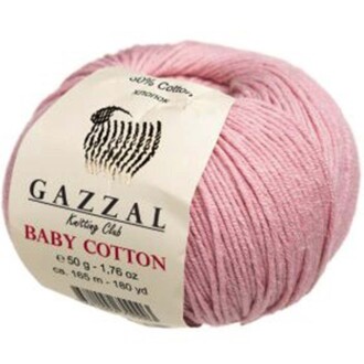 Gazzal Baby Cotton Örgü İpi 3444 Bebe Pembe - Gazzal 