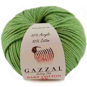 Gazzal Baby Cotton Örgü İpi 3448 Yeşil - Gazzal 