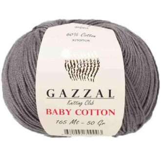 Gazzal Baby Cotton Örgü İpi 3450 Koyu Gri - Gazzal 