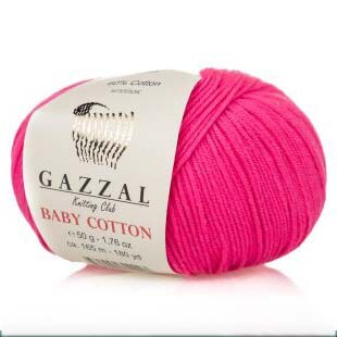 Gazzal Baby Cotton Örgü İpi 3461 Fuşya - Gazzal 
