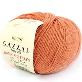 Gazzal Baby Cotton Örgü İpi 3465 Koyu Yavruağzı - Gazzal 