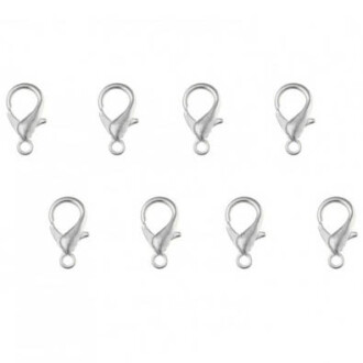 Gümüş Renk Papağan Klips 10 Adet - Orivyum