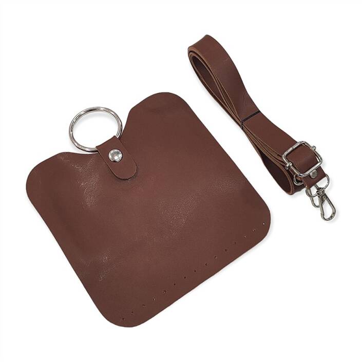 Halkalı Deri Telefon Çanta Kapağı Seti - 4