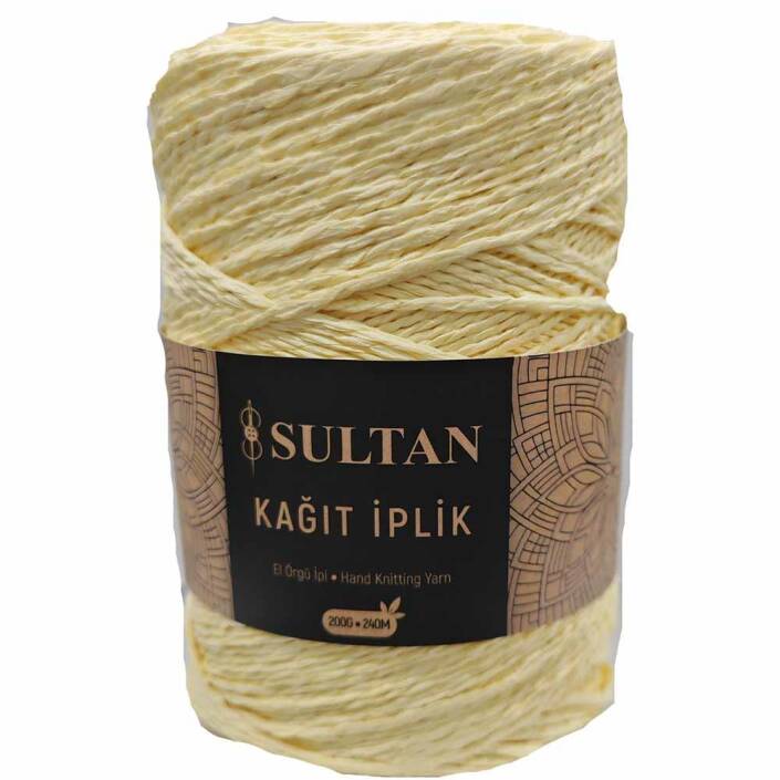 Hazır Sarım Kağıt İp ( 200 Gram ) 35 Açık Sarı - 1