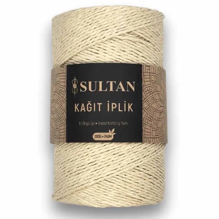 Hazır Sarım Kağıt İp ( 200 Gram ) 45 Koyu Krem - 1
