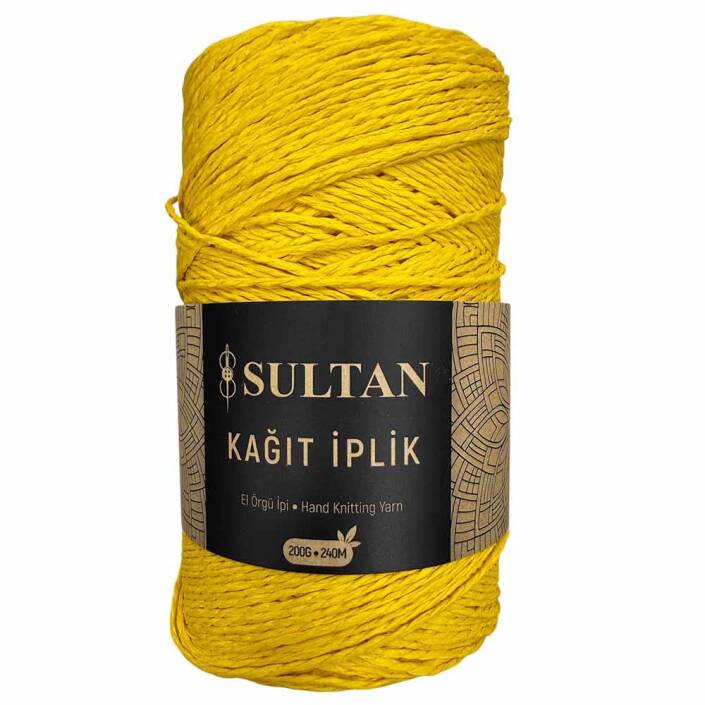Hazır Sarım Kağıt İp ( 200 Gram ) 59 Koyu Sarı - 1