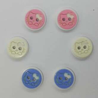 Hello Kitty Düğme ( 6 Adet ) - Orivyum