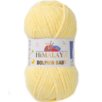 Himalaya Dolphin Baby Kadife Örgü İpi 80302 - Sarı - Himalaya
