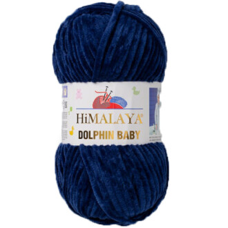 Himalaya Dolphin Baby Kadife Örgü İpi 80321 - Lacivert - Himalaya