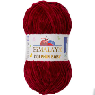 Himalaya Dolphin Baby Kadife Örgü İpi 80322 - Bordo - Himalaya