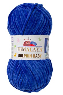 Himalaya Dolphin Baby Kadife Örgü İpi 80329 - Saks Mavisi - Himalaya