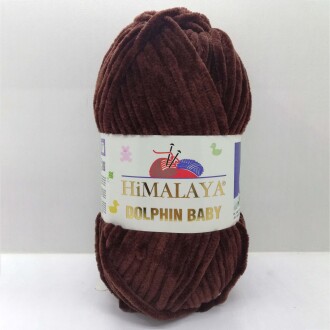 Himalaya Dolphin Baby Kadife Örgü İpi 80336 - Kahverengi - 2