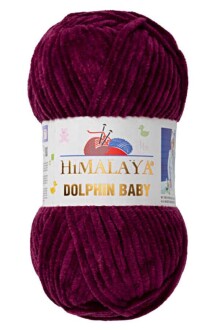 Himalaya Dolphin Baby Kadife Örgü İpi 80339 - Mürdüm - Himalaya