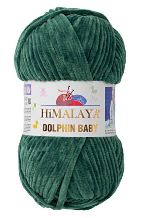 Himalaya Dolphin Baby Kadife Örgü İpi 80360 - Yeşil - 1