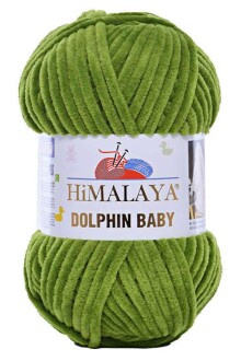 Himalaya Dolphin Baby Kadife Örgü İpi 80371 - Yeşil - Himalaya