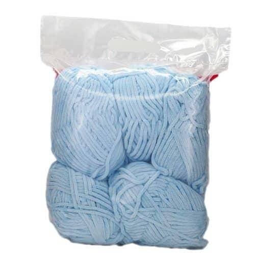 Himalaya İhraç Fazlası Kadife Örgü İpi Paket ( 400 Gram ) Açık Mavi - 1