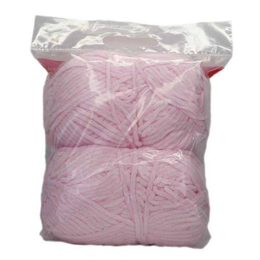 Himalaya İhraç Fazlası Kadife Örgü İpi Paket ( 400 Gram ) Açık Pembe - 1