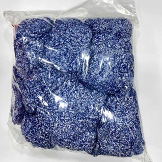 Himalaya İhraç Fazlası Kadife Örgü İpi Paket ( 400 Gram ) Benekli Beyaz-Lacivert - 1
