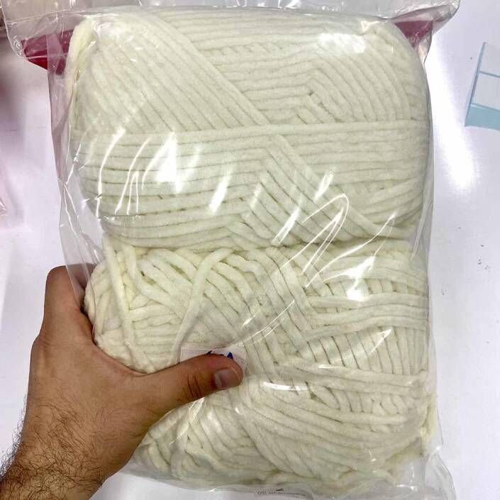 Himalaya İhraç Fazlası Kadife Örgü İpi Paket ( 400 Gram ) Krem - 1