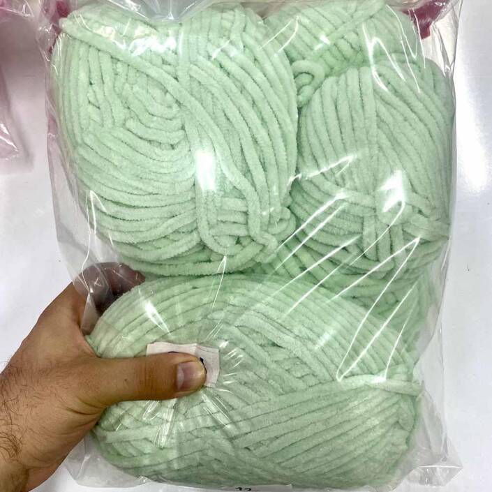 Himalaya İhraç Fazlası Kadife Örgü İpi Paket ( 400 Gram ) Su Yeşili - 1