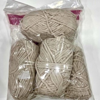 Himalaya İhraç Fazlası Kadife Örgü İpi Paket ( 400 Gram ) Taş Rengi - 1