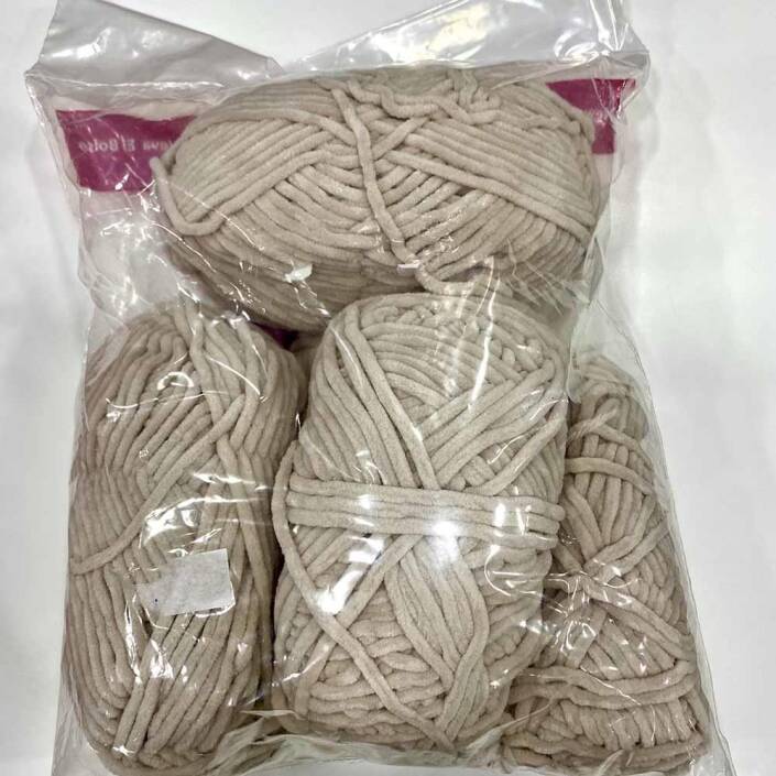 Himalaya İhraç Fazlası Kadife Örgü İpi Paket ( 400 Gram ) Taş Rengi - 1