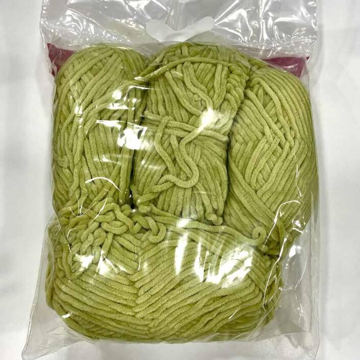 Himalaya İhraç Fazlası Kadife Örgü İpi Paket ( 400 Gram ) Yağ Yeşili - 1