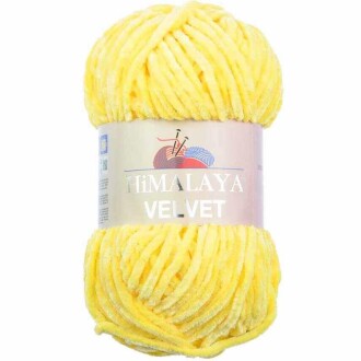 Himalaya Velvet Kadife El Örgü İpi 90002 Sarı - Himalaya