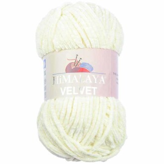 Himalaya Velvet Kadife El Örgü İpi 90008 Krem - Himalaya