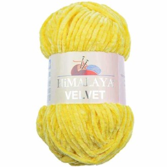 Himalaya Velvet Kadife El Örgü İpi 90013 Sarı - Himalaya