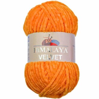 Himalaya Velvet Kadife El Örgü İpi 90016 Turuncu - Himalaya