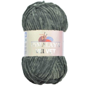 Himalaya Velvet Kadife El Örgü İpi 90020 Koyu Gri - Himalaya