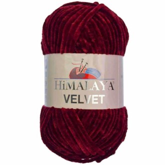 Himalaya Velvet Kadife El Örgü İpi 90022 Bordo - Himalaya