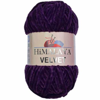 Himalaya Velvet Kadife El Örgü İpi 90028 Koyu Mor - Himalaya